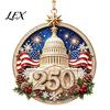 National Day Festive Ornaments 250 Anniversary USA Christmas Ornament, United States 1776-2026 250th Historic 1776 to 2026 Ornament Patriotic
