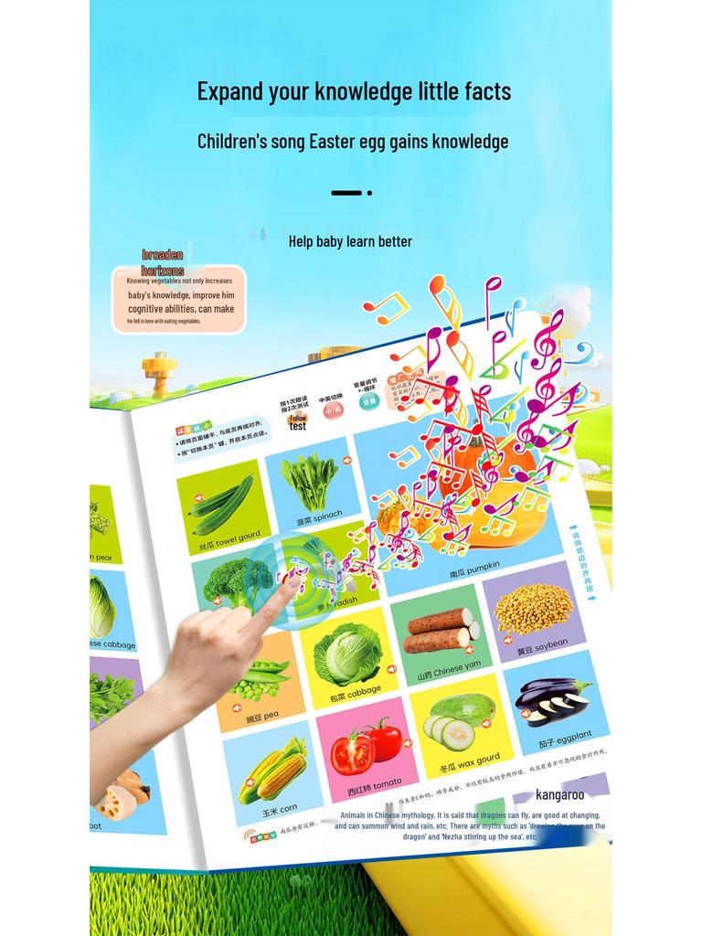 Educational Singing & Speaking Device: 1500+ Learning Content for Ages 0-9, Rechargeable