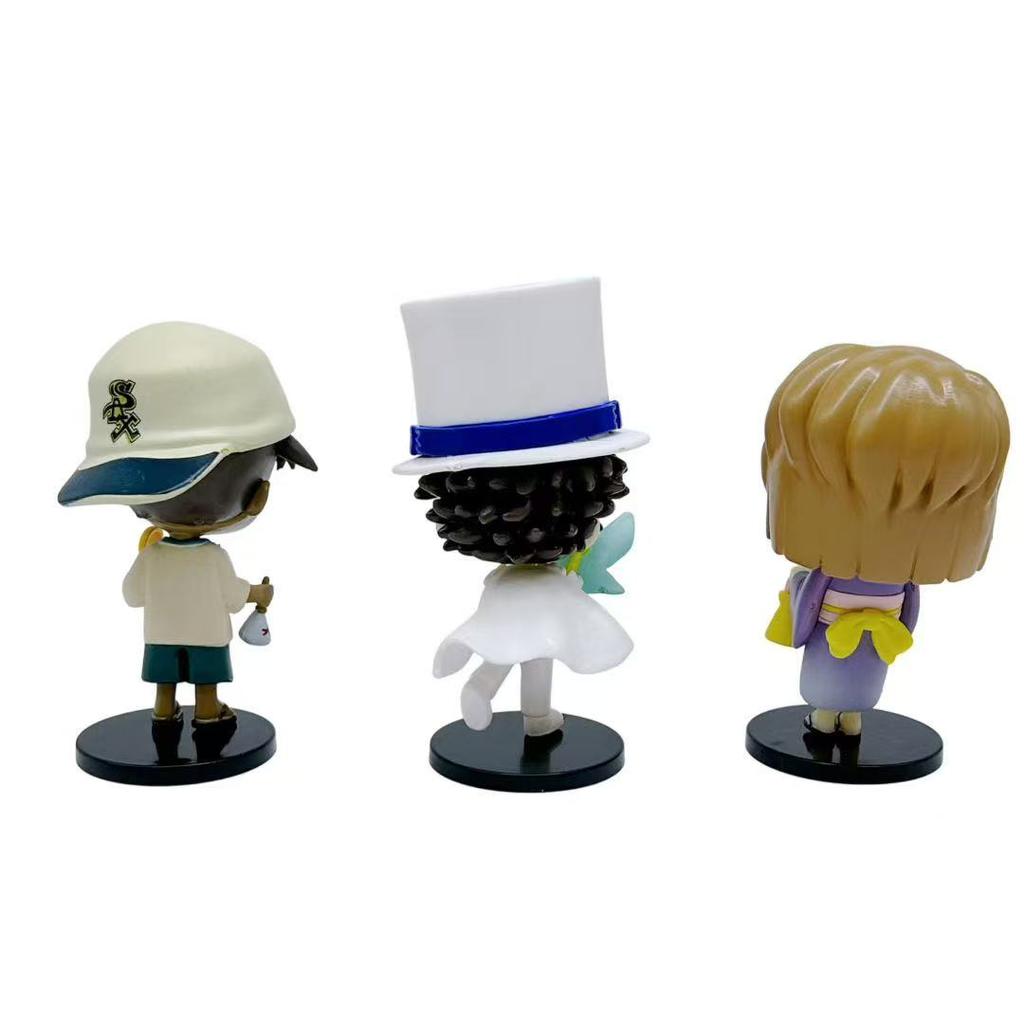 Фигурка ПВХ Модель 6 шт./комплект Аниме Детектив Конан кавайные Мини Сидячая поза Игрушки Кукла Декор для стола Коллекционные Подарки