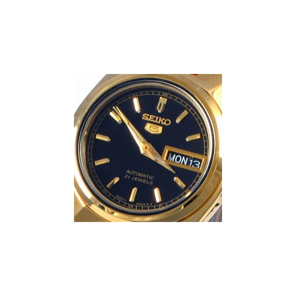 [Seiko] Seiko Watch 5 Automatic Black Dial Gold-Tone Stainless SYMA06K1 Women's [Parallel Import]