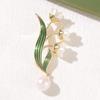 Fashion Plant Lily Of The Valley Flower Brooches Women Clothing Coat Jewelry Banquet Wedding Party Accessories Gifts