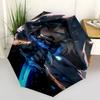 1pc Award Winning Knight Automatic Umbrella Design, Cute Cartoon Pattern, Portable Outdoor Umbrella, Perfect J007