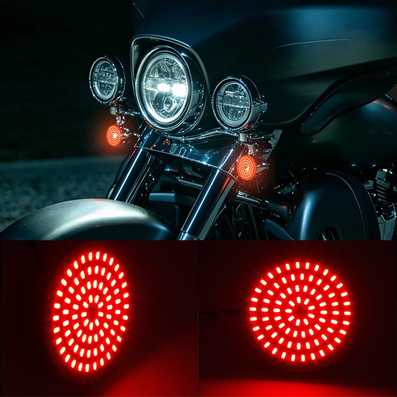 1157 1156 LED Motorcycle Turn Signal Light DRL Tail lights Bulbs 2 inch Indicator Lamp For Ha-rley Motorcycles Headlight