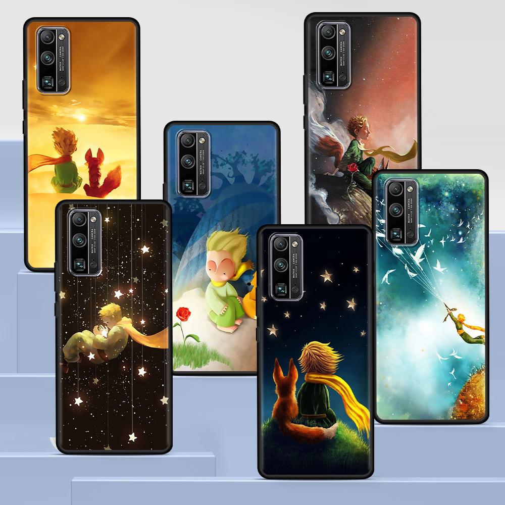 Чехол для мобильного телефона Honor 8S 20 10 8X 10 9 10i 20i 7X 8A Pro 9X для Huawei P30 P40 Lite, черный мягкий чехол с изображением маленького принца лисы