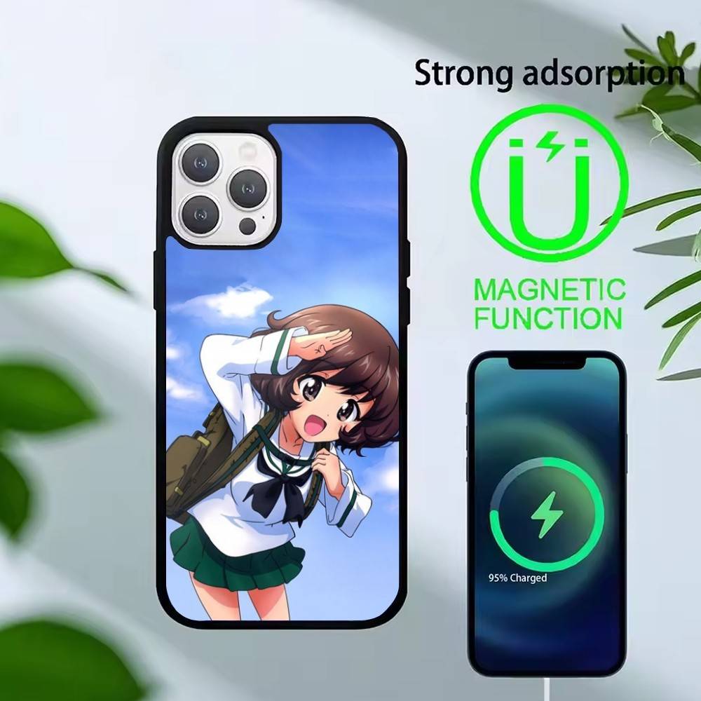 Чехол для телефона G-GIRLS и P-PANZER для iPhone 14,16,15,13,17,12,Plus,Pro,Max Магнитный для Magsafe Матовый Чехол