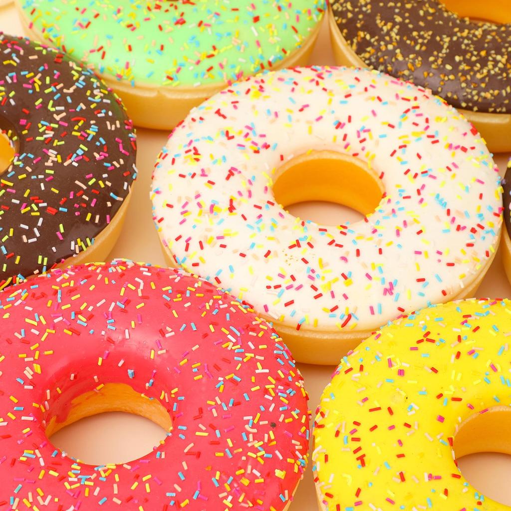 Large 17cm Sprinkle Donut Simulation Model Ornament