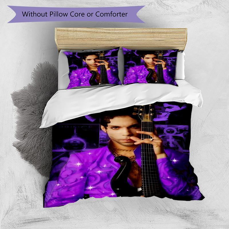 3pcs Prince3 Design Cover Set - HD Printed Bedding with 1 Cover and 2 Pillowcases - Perfect for Home and Dorm Decor