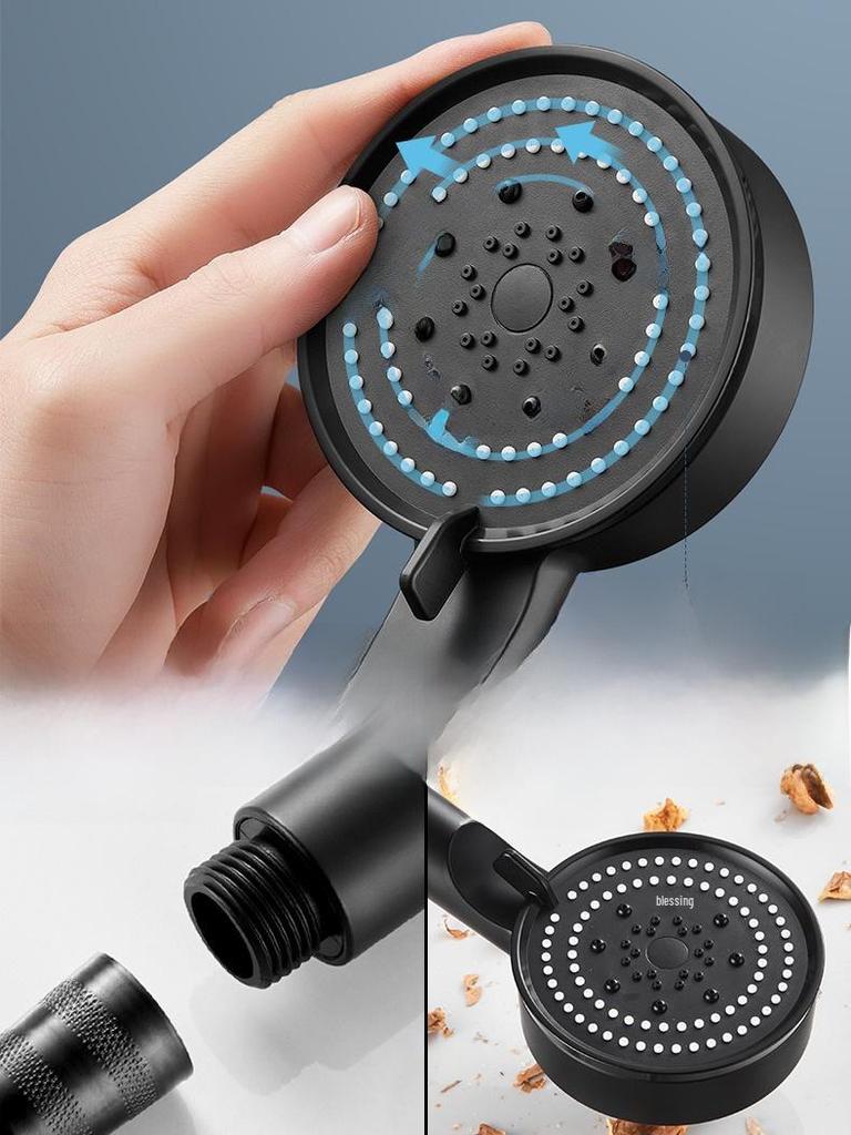 Ручной душ под давлением: Пятискоростной тропический душ высокого давления со смесителем для ванны.