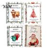 Seasonal Card Organizer Folder Highland Cow Christmas Organizer, Spiral Bound Storage Book, Durable Coil Binding Holder Portable Album for Gift Cards