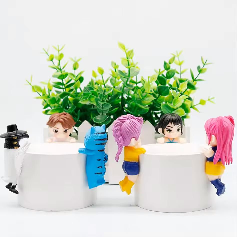 Anime KPop Devil Hunter Doll Vinyl Toy Rumi Mira Zoi Character Vinyl Mask Blind Box Ornament Toy Halloween Gift