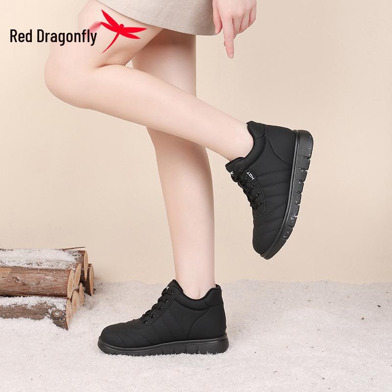 Женские высокие зимние спортивные ботинки Red Dragonfly на толстой подошве с меховой подкладкой для тепла
