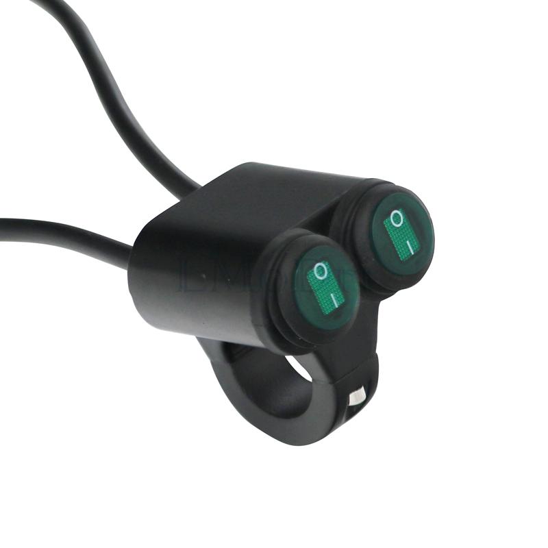 LMoDri переключатель из алюминиевого сплава для мотоцикла, 7/8 дюйма, ремонт руля, водонепроницаемый, 2 переключателя управления, универсальный переключатель светового индикатора