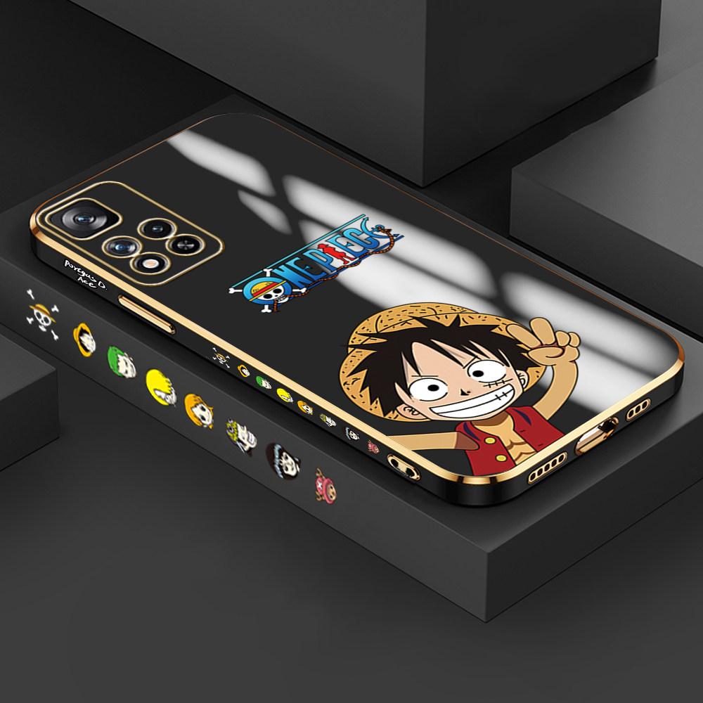 For Redmi Note 13 Pro 12 Pro 12S 11 Pro 11S 10S OPPO A38 A77s A96 Realme C33 C65 OnePlus Cute Luffy Design Full Camera Protect Soft Phone Case