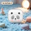 Милый рисунок панды Подходит для Airpods 3 2 1 Pro 2 4 Pro3 Сверкающий розовый Прозрачный Защитный чехол для наушников Противоударный