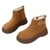 Thick-soled Suede Martin Boots Women's New Winter Velvet Warm and Tall and Thin Snow Boots