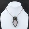 Rose Quartz Pendant Copper Wire Wrapped Pendant Gemstone Jewelry Handmade Pendant Rose Quartz Copper Jewelry For Gift Latest Design Pendant