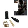 Professional E-flat Alto Saxophone Accessory Set, Protective Cover, Ligature Fasteners, Mouthpiece, and Reed