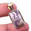 Natural Tiffany Stone 925 Solid Sterling Silver Gift TwoTone Pendant 1.50" J8f79