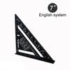 Inch Metric Angle Ruler 7Inch Triangle Ruler Aluminium Alloy Carpenter Tools New Measurement Tool