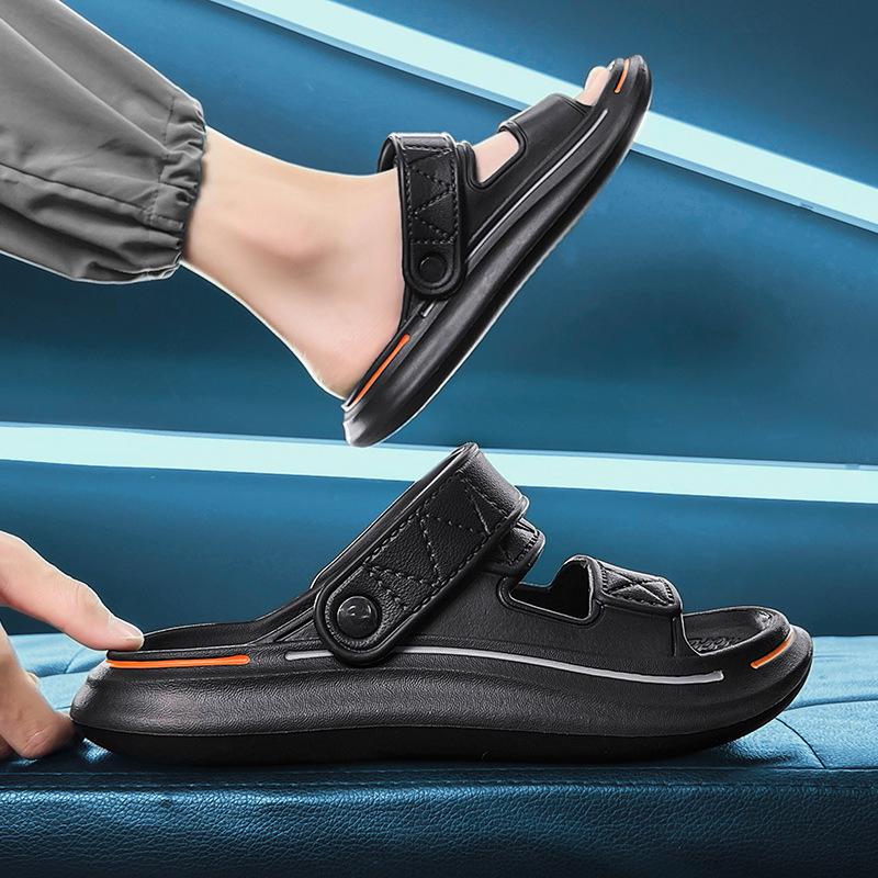 Мужские нескользящие сандалии двойного назначения с защитой от запаха, швабра, спортивные пляжные сандалии с мягкой подошвой на открытом воздухе