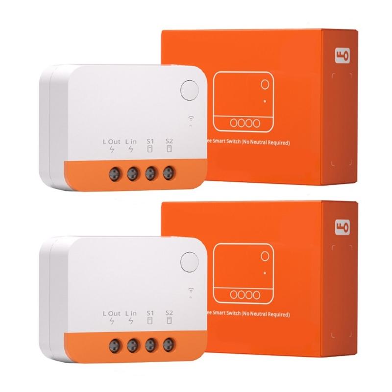 Zigbee-выключатель ZBMINI L2 Extreme Без нейтрального провода DIY Двухпозиционное управление Zigbee-хабы для дома, офиса, школы
