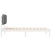 Bed Frame with Padded Headboard Light Grey 75 x 190 cm