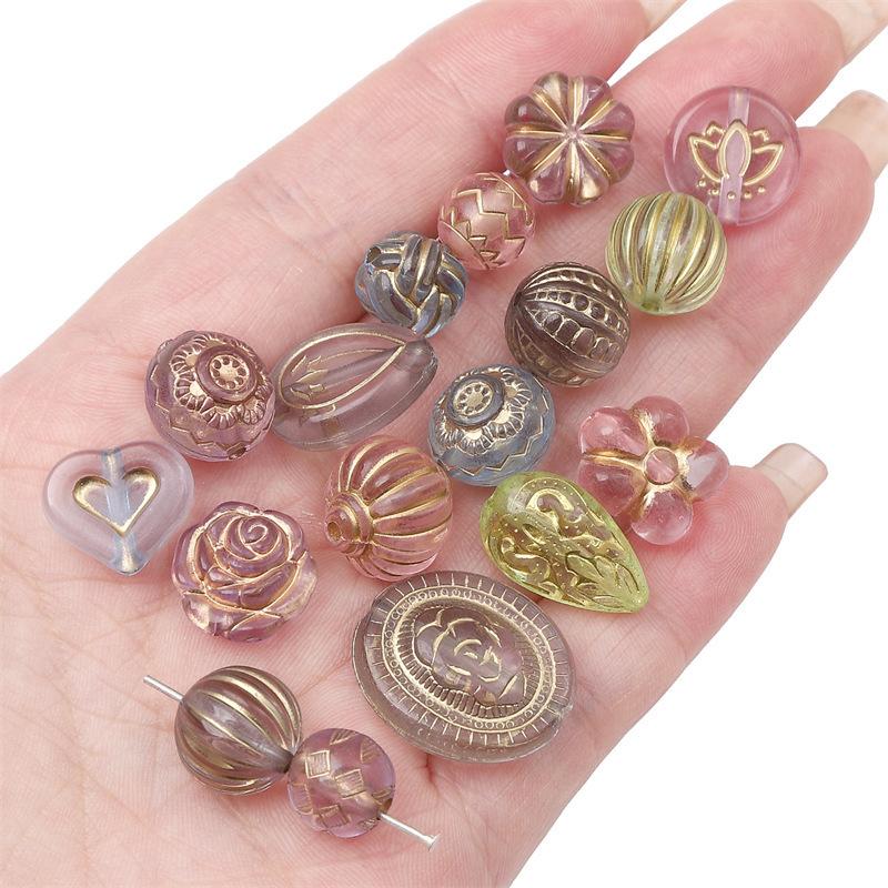 Акриловые прозрачные винтажные матовые золотые бусины ручной работы браслет ожерелье бусины бусины ювелирные изделия аксессуары подвески аксессуары