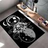 Creative carpet with astronaut eating donut on moon Suitable for use as an anti-slip game mat for living room and bedroom sofas