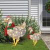 Light-Up Chicken with Scarf Holiday Decoration, LED Christmas Outdoor Decorations