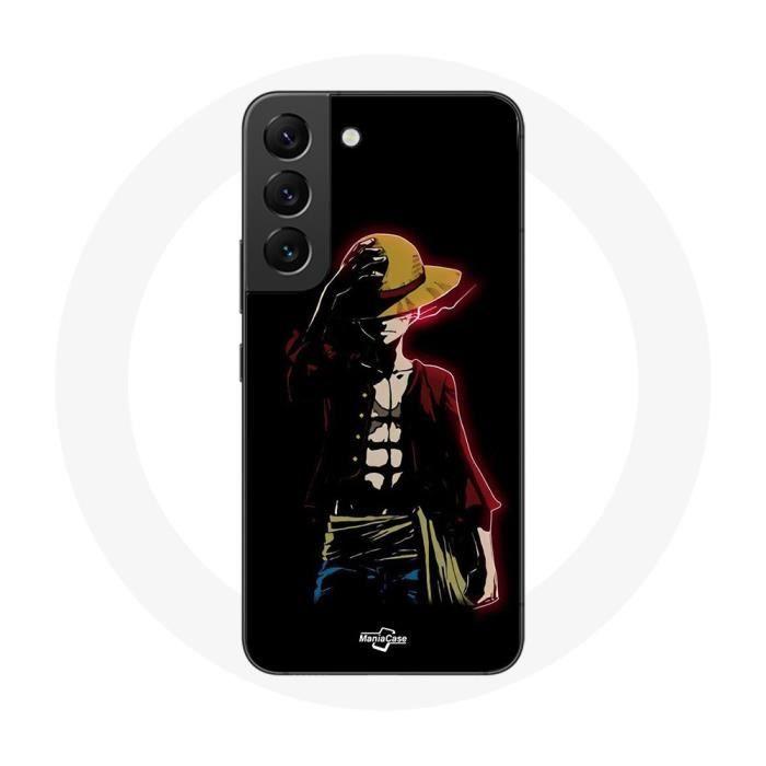 Coque - Maniacase - Samsung Galaxy S21 FE - One Piece Manga Anime Luffy - Souple - Noir