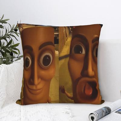 Tung Tung Tung Sahur Triple T Unhinged Meme Brainrot Pillowcases Novelty Pillow Case For Sofa Home Decor Graphic Pillow Cover