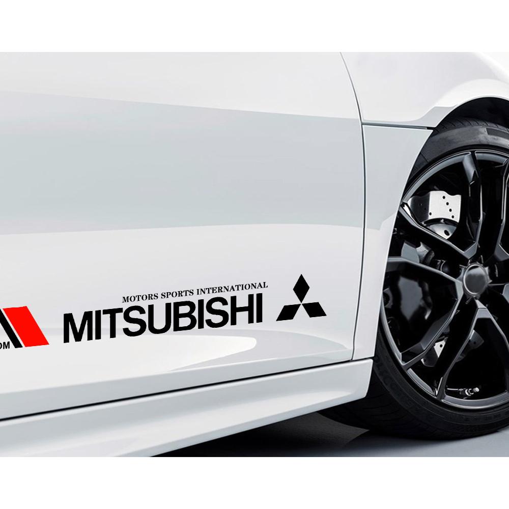 Для Mitsubishi Asx Lancer Pajero 4 Outlander 3 Xl l200 EX10 X 2 шт. Декоративные наклейки на кузов автомобиля наклейки для защиты дверей от царапин