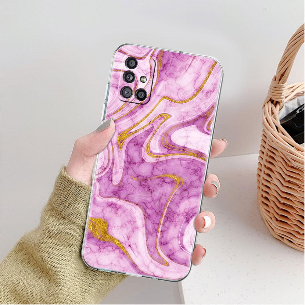 Мраморный прозрачный чехол для Samsung Galaxy A52 A12 A51 A32 A21s A71 A32 A22 50 A70 A31 A72 5G чехол для телефона