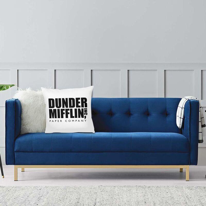 Яркая квадратная наволочка для декоративной подушки Dunder Mifflin Paper Company с 3D-печатью с обеих сторон, наволочка для подушки из ТВ-шоу для автомобиля