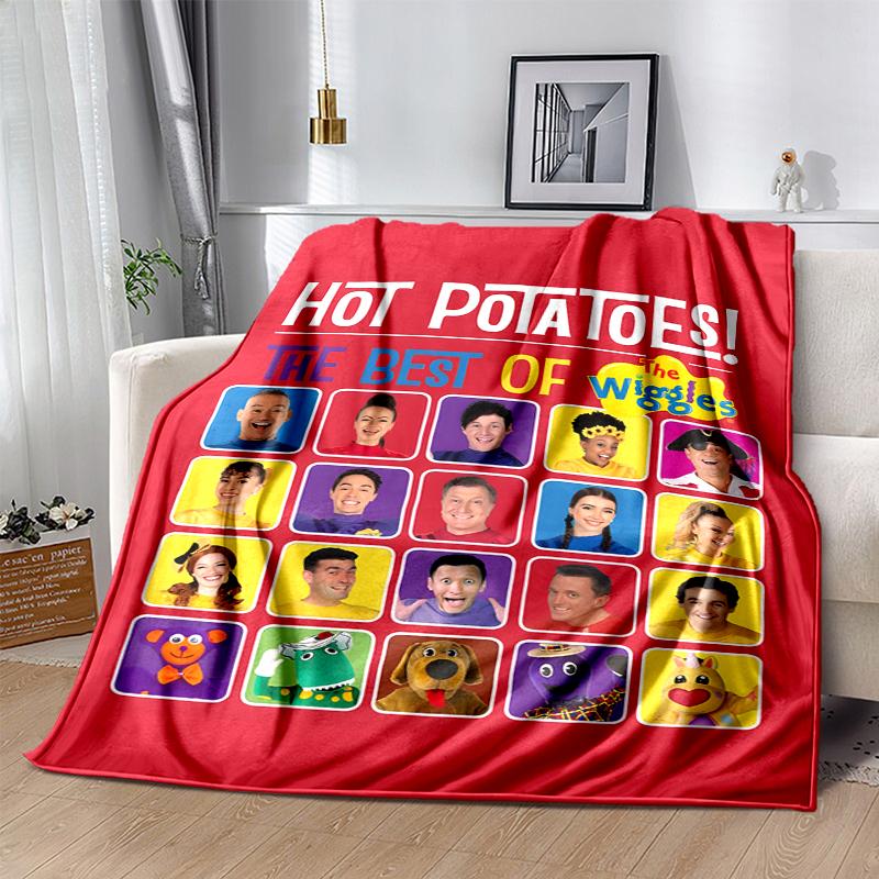 The Wiggles Flannel Blanket Soft Warm All-Season Throw, Design for Camping, Car Travel, Hiking Sofa, Bed, Office Perfect Gift for Parties