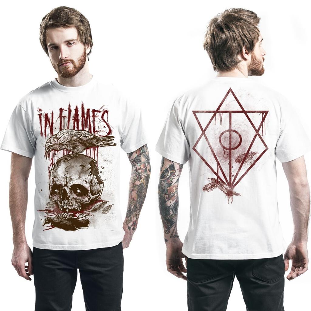 2026 In Flames Graphic T-shirt Unisex Summer Short Sleeve Fashion Brand Tee Luxury Casual Vintage Tees