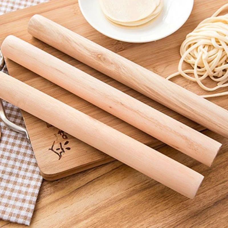 Solid Wood Beech Rolling Pins Dumpling Skin Special Pressing Stick Rolling Pin Household Bakeware Lengthening Face Stick Machine