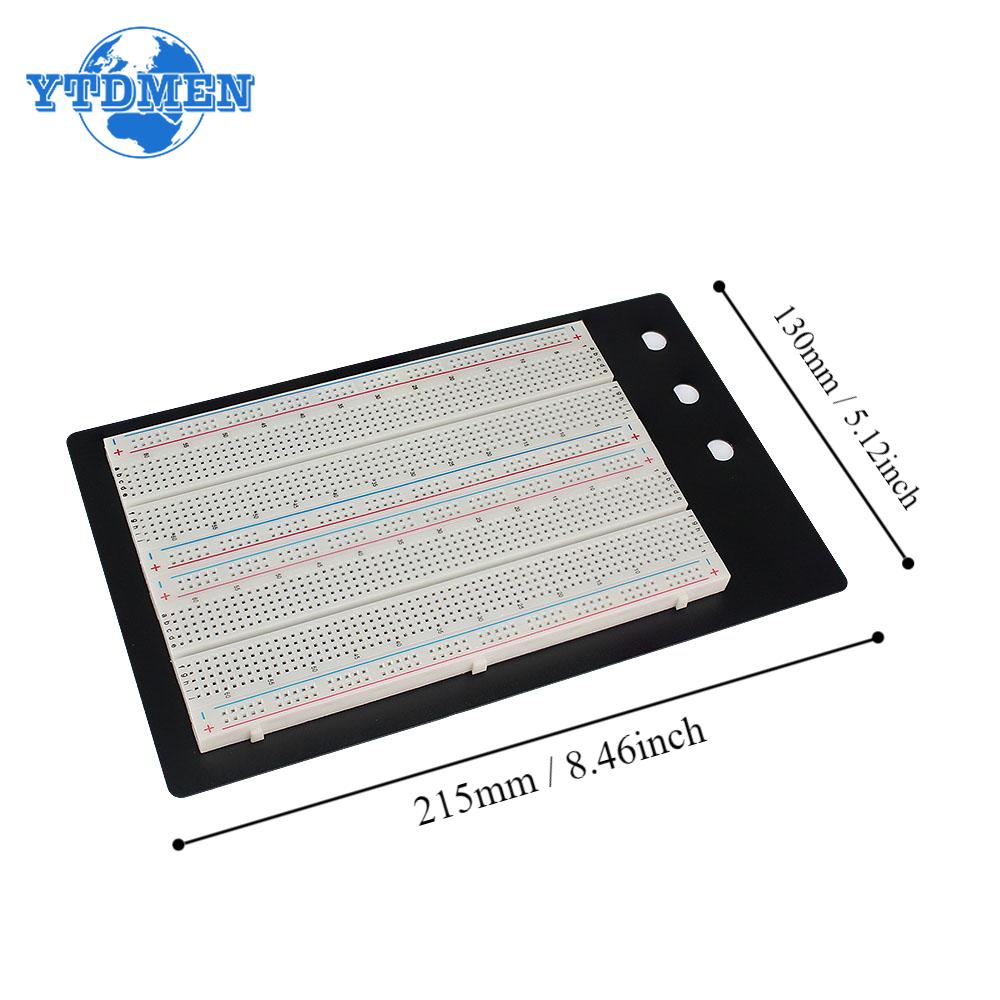 ZY-204 Breadboard 1600pts Protoboard 4 Bus Test Circuit Board Connection Point 1660 Bread Board