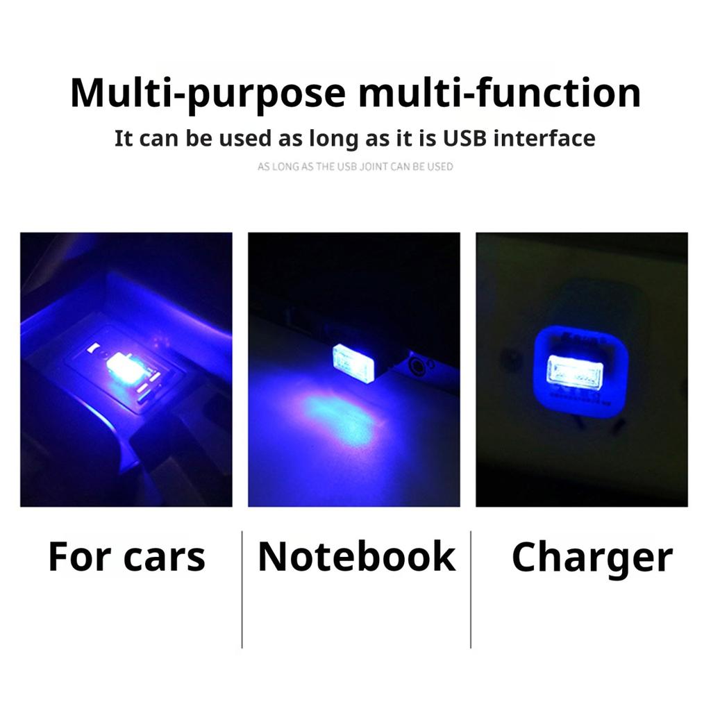 Yousheng Car Atmosphere Lights USB LED Ambient Lighting Plug-in USB Decor Night Light Universal Auto Interior Accessories