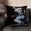 GGeorge Michael Singer Cushion Cover Natural Linen Organic Fabric DoubleSided Printing Sofa Home Decor Gift Pillow Case