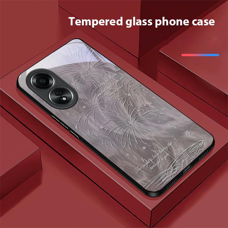 Исцеляющая завораживающая аура Для Oppo A78 A73 A79 A58 A60 A3 5G A54s A16 A98 A40 A3x A80 A74 A60 A17 A96 A93 A38 A18 Стеклянный чехол для телефона