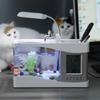 Многофункциональный USB-аквариум для рыбок с функцией часов и светодиодной подсветкой, белый