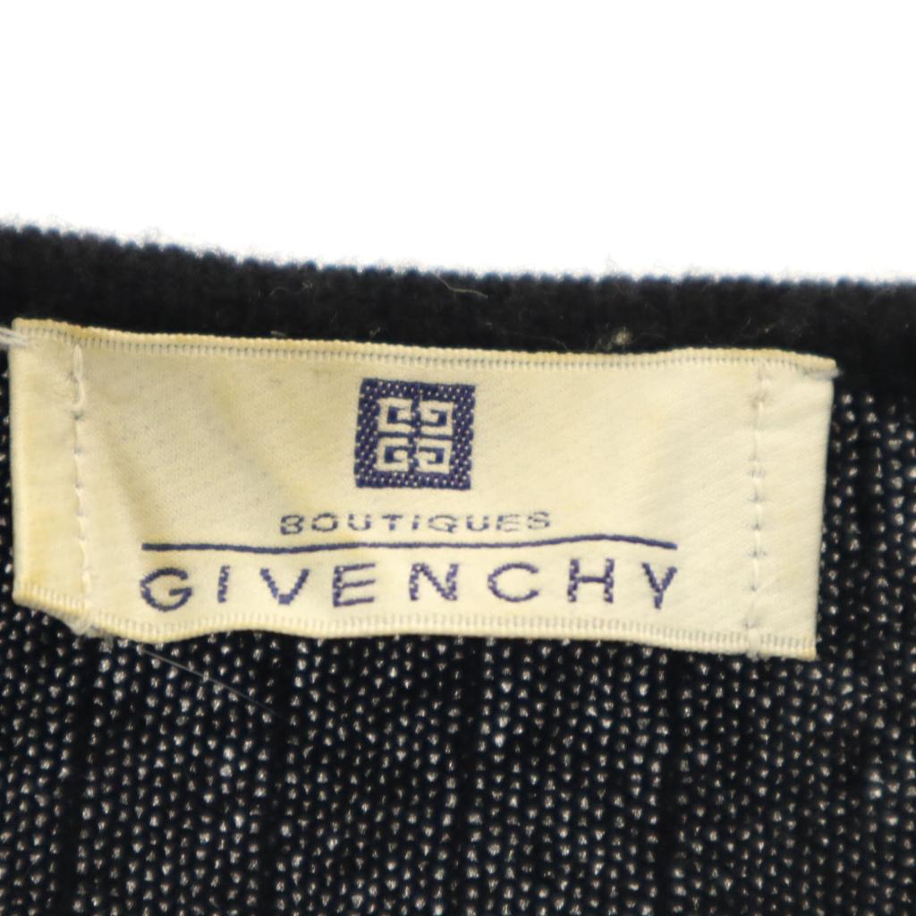 Givenchy 90-е Кашемировый Старый Свитер с длинным рукавом M Черная серия вязаный Женский Б/у