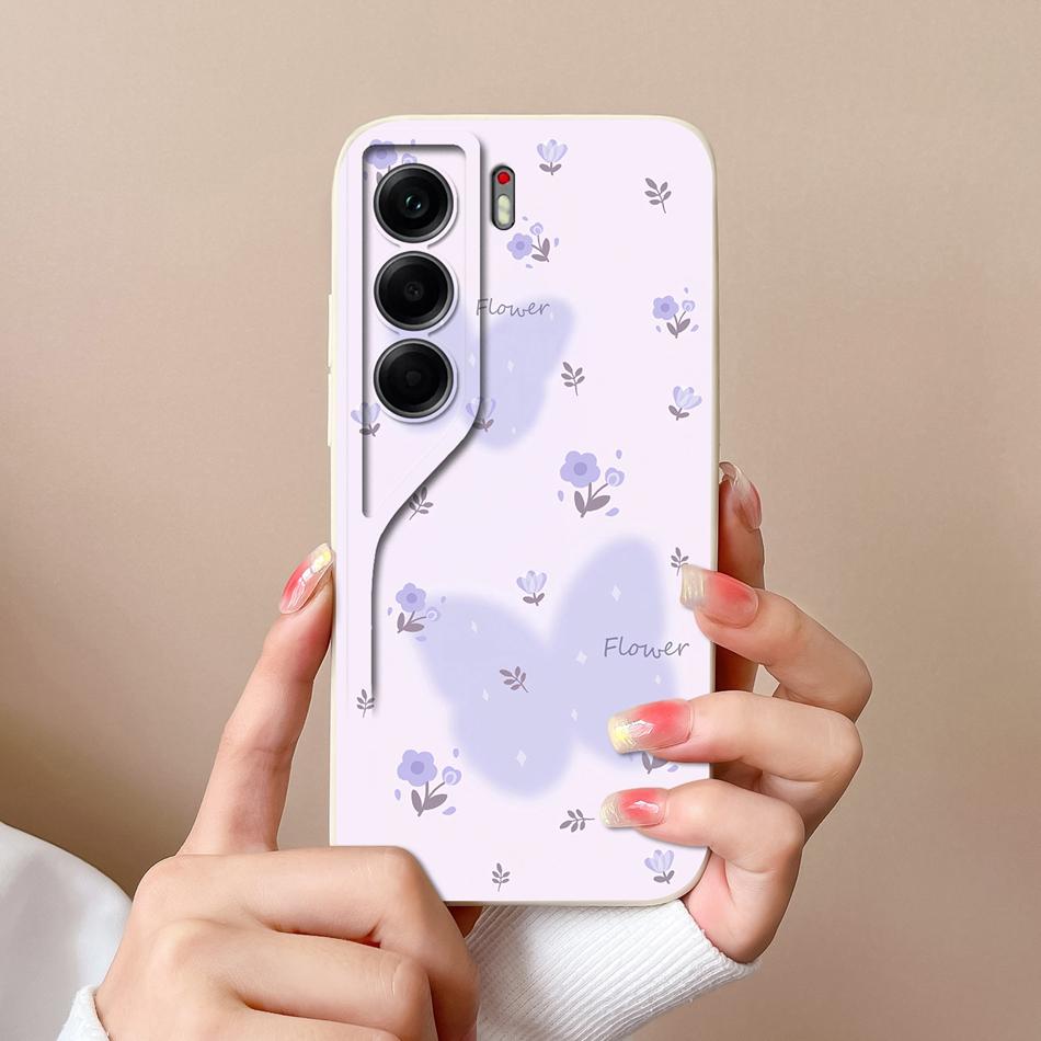Чехол для телефона Tecno Camon 40 Pro Милые животные Мягкая задняя крышка Жидкий силиконовый корпус для телефона Camon40 Pro 4G 5G Защита от падения Funda