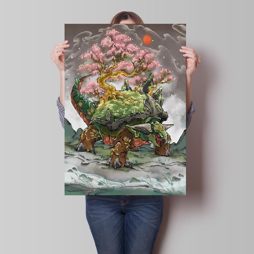 Print on Canvas Pokemon Swampert Poster Comics Pictures Not Fading Home Living Room Bedroom Wall Decoration Friends Gifts