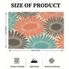4/6pcs Rectangular Placemats - 18X12 Inches Vintage Floral Wallpaper Coral Pink Teal Decorative Cloth 2D Element Pattern Design Easy-Clean Table Mat D