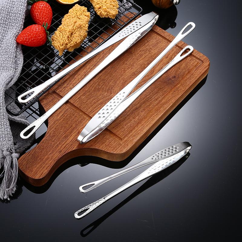 Зажим для барбекю из нержавеющей стали, кухонные щипцы для еды, переносной пинцет для барбекю, сервировочный зажим для шведского стола, приготовление картофеля фри, кухонный инструмент