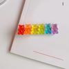 Cute Bear Candy Color Hairpins Barrette Colorful Hair Clip Jelly Color Gummy Headwear Girls Women Hairpin Duckbill Clip Headwear