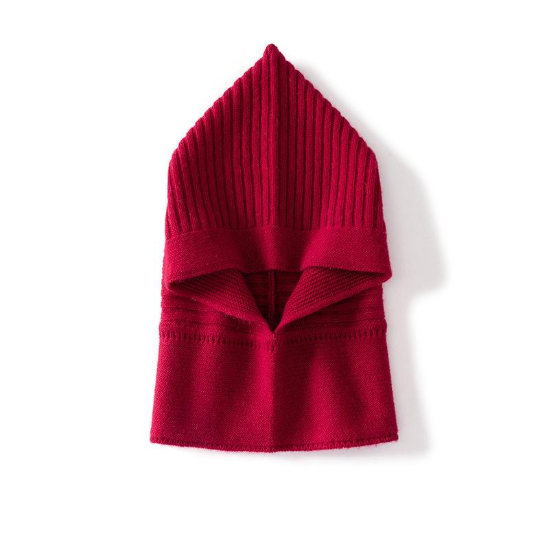 Cashmere blended one-piece French hat thickened warm knitted men's and women's autumn and winter scarf knitted wool hat