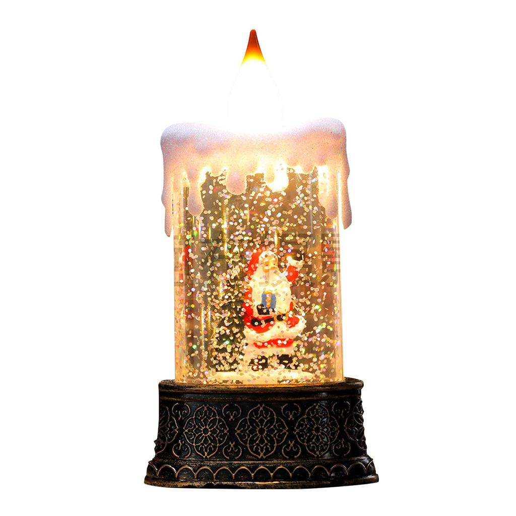 Новая Рождественская Водяная Светящаяся Свеча Ночник Украшения 95 мл